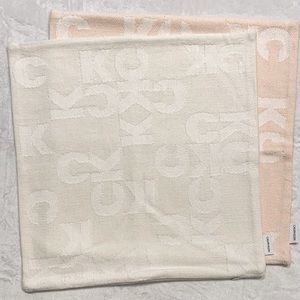 New CK Signature Logo cream pillow cover